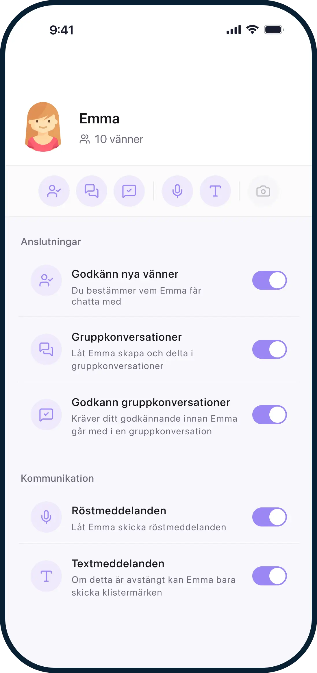 Säker chatt för barn och familjer