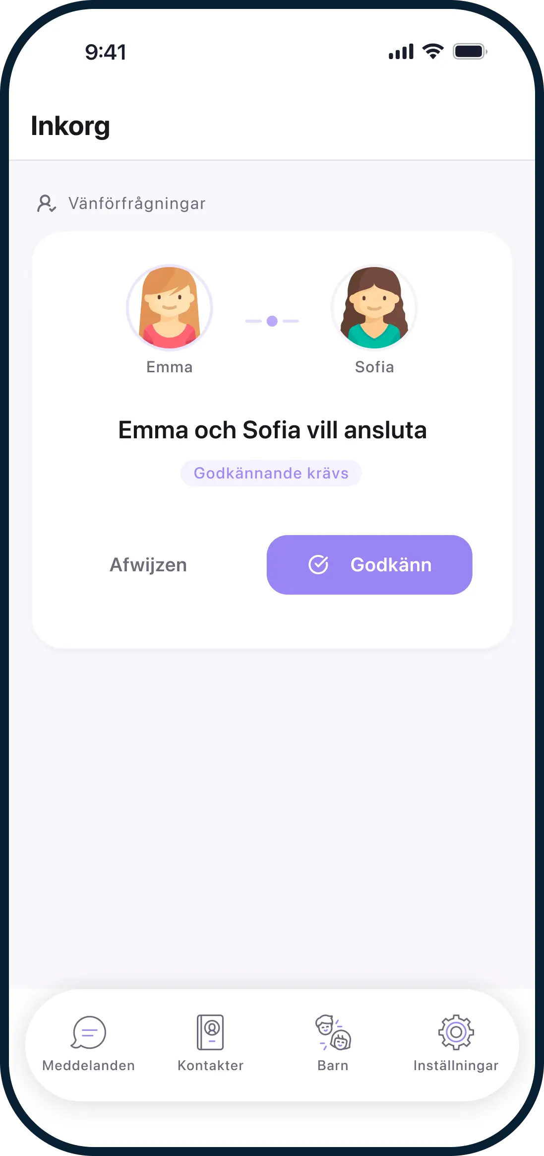 Säker chatt för barn och familjer